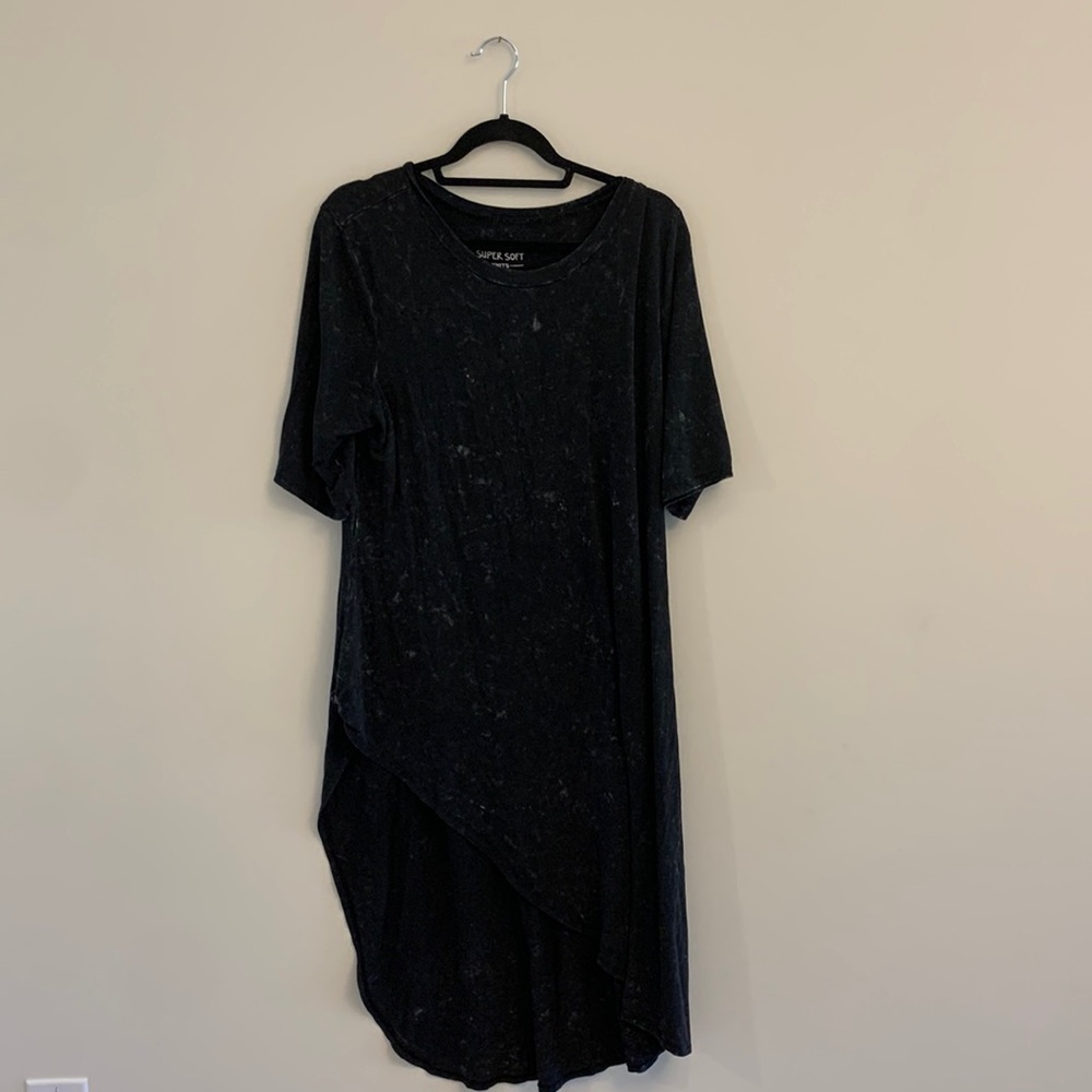 Washed grey long dress
